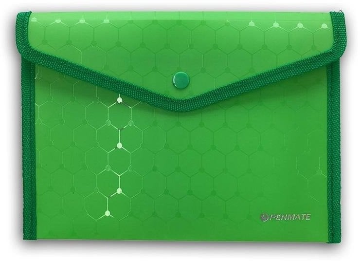 Koperta na zatrzask A5 LUX zielona