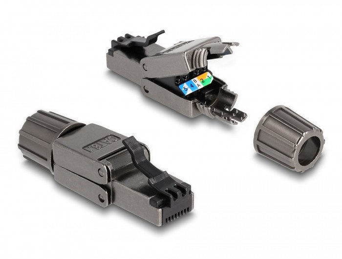 DELOCK RJ45 Stecker Cat.8.1 STP werkzeugfrei