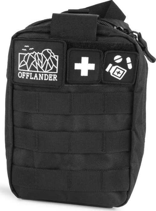 Offlander OFFLANDER SASZETKA TAKTYCZNA MOLLE Z RZEPEM APTECZKA CZARNA