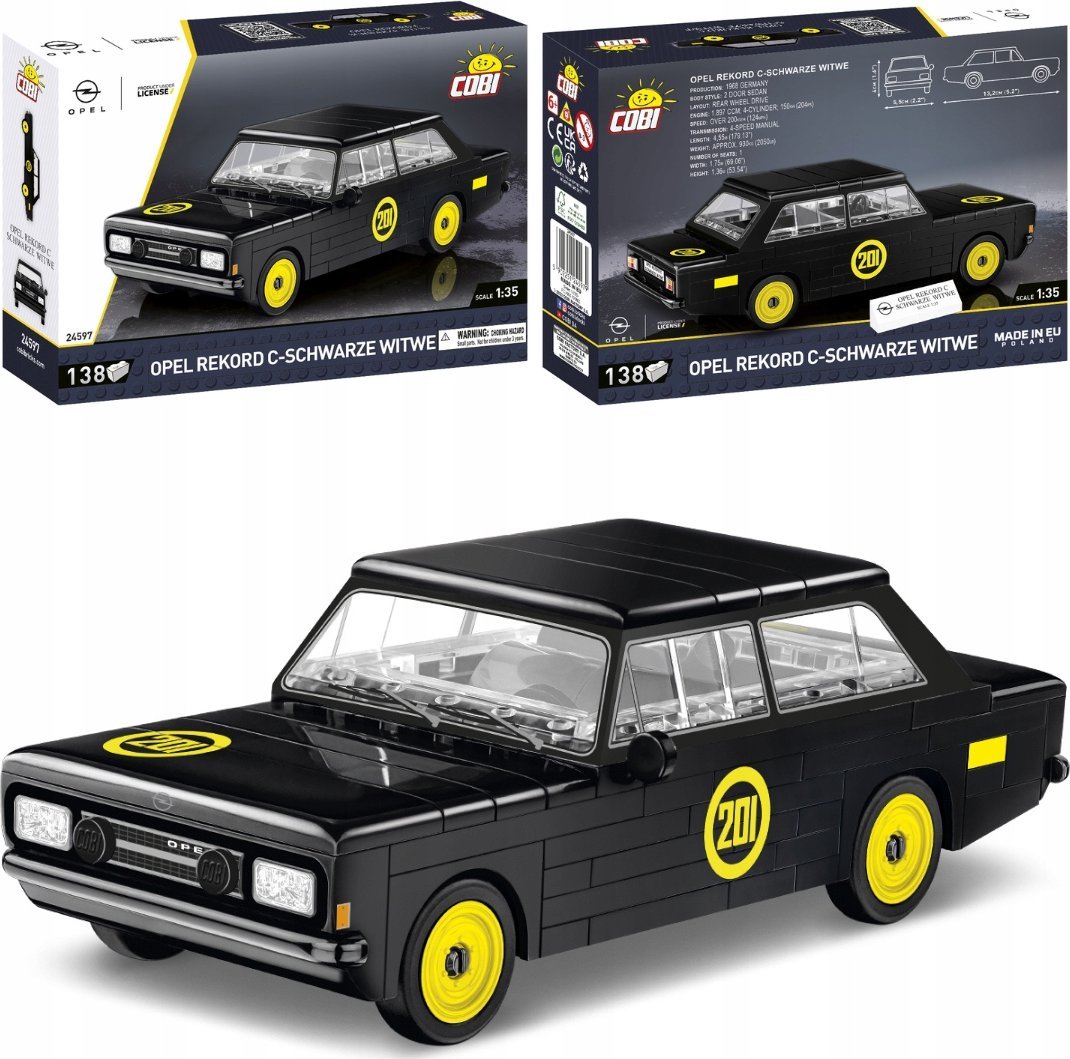 Cobi Polskie Klocki COBI 24597 Samochód Opel Rekord C-Schwarze Witwe Auto 1:35