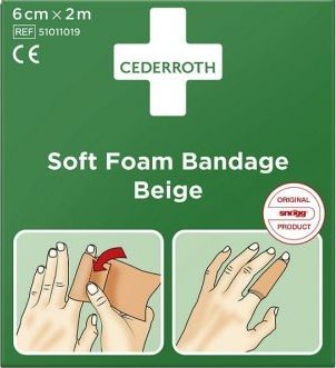 Cederroth Bandaż z pianki Cederroth Soft Foam Bandage Beige, 6 cmx200cm