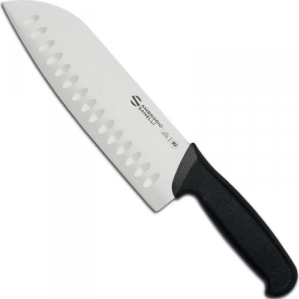 Ambrogio Sanelli Nóż Santoku ze szlifem kulowym do siekania SUPRA dł. 200/340 mm