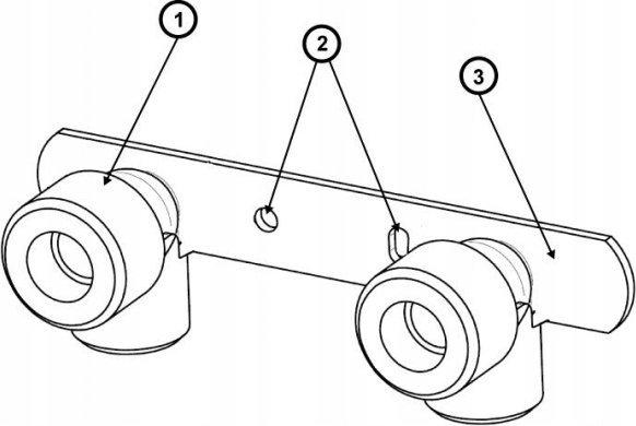 Capricorn Listwa bateryjna płaska z rozstawem 100mm kolanka mosišdz 1/2x15 ( 20 szt. ) - 9-4470-100-12-33-13