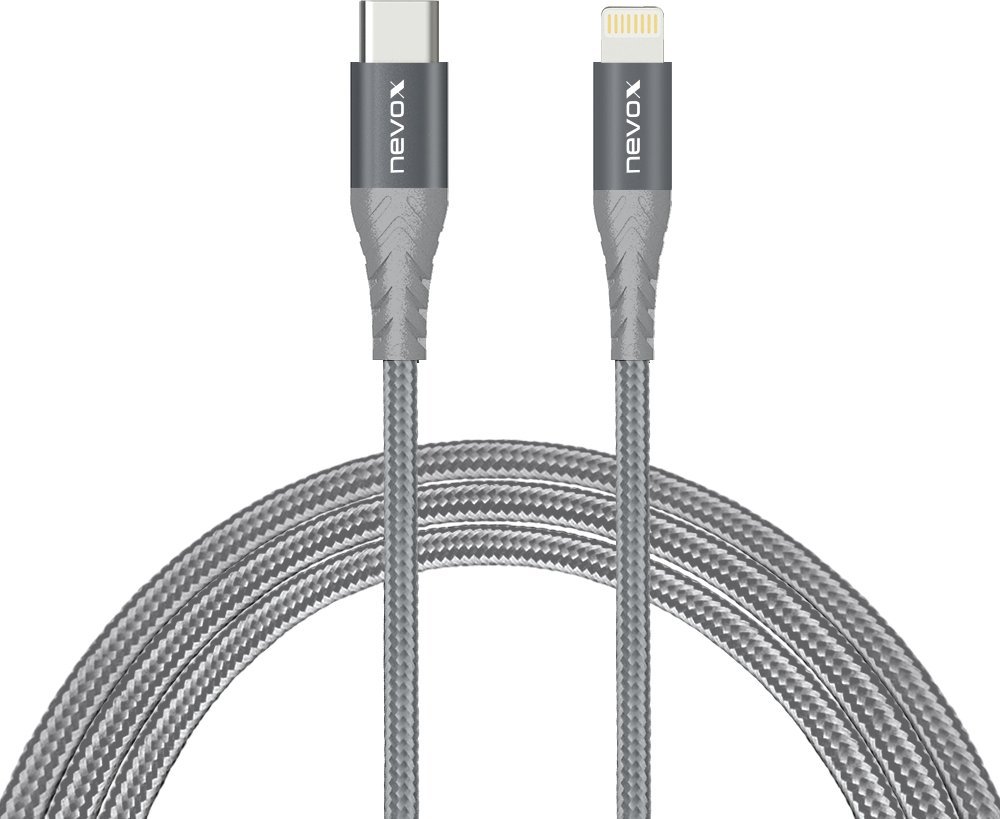 Kabel USB Nevox USB-C - Lightning 1 m Szary (1885)