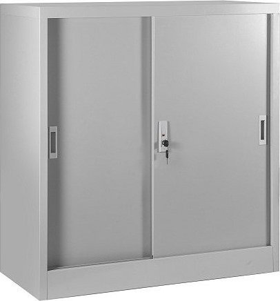 vidaXL Szafka gabinetowa, zamykana na klucz, 85x39x90 cm, szary