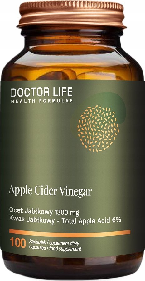 Doctor Life Apple Cider Vinegar Ocet Jabłkowy 1300mg suplement diety 100 kapsułek