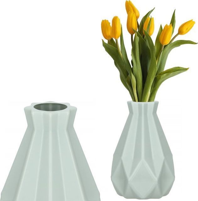 Springos Wazon 20cm nietłukący na kwiaty do kuchni, salonu miętowy styl skandynawski UNIWERSALNY