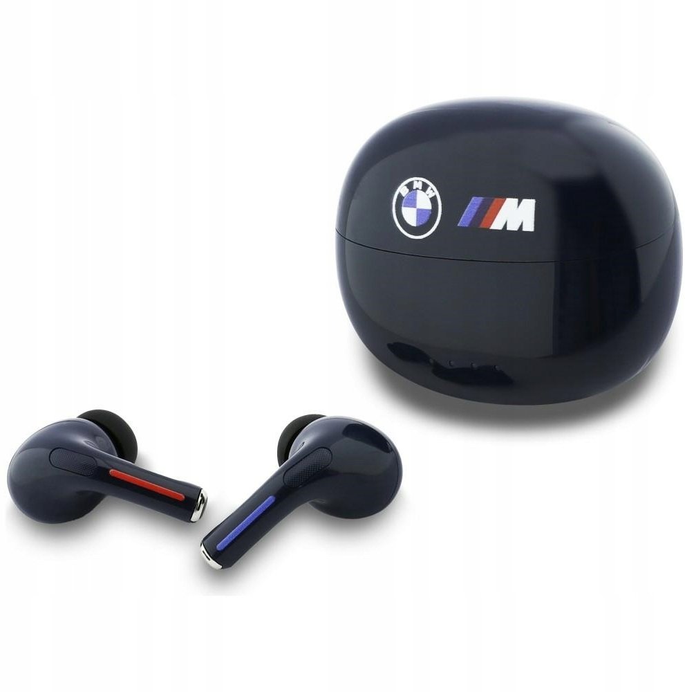 Bezprzewodowe słuchawki dokanałowe Bluetooth TWS BMW Printed Logo granatowy