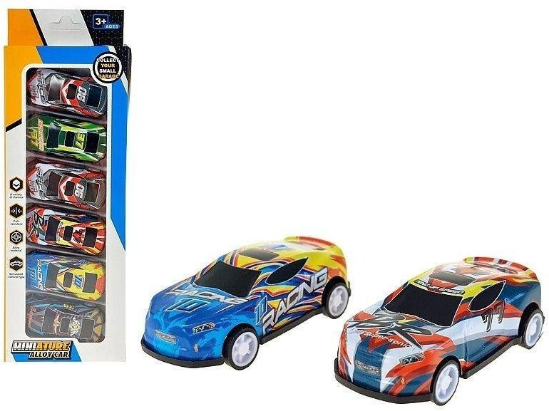 Zestaw 6 aut metalowych 26,5x9x2,6cm