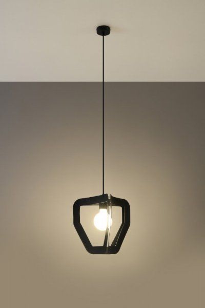 Lampa wisząca Sollux Lampa wisząca TRES czarna