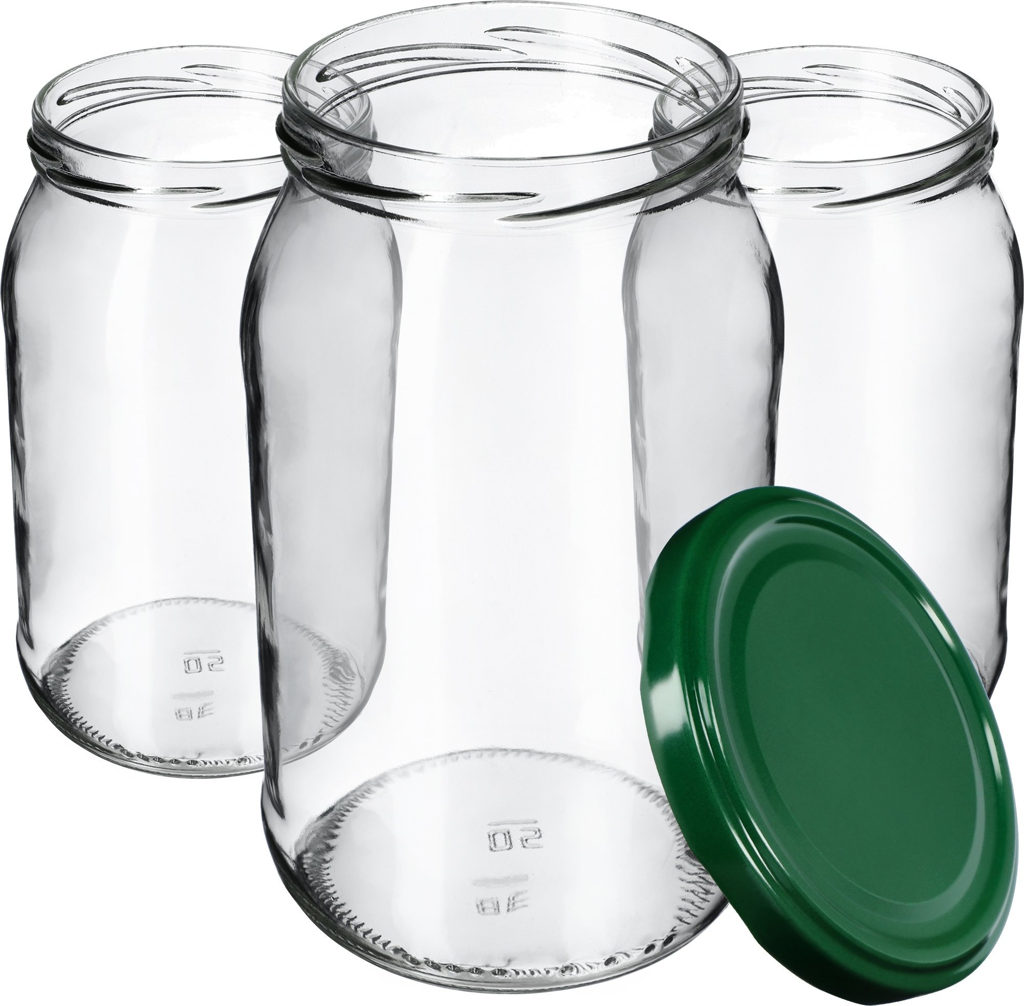 KADAX 48x Słoik Słoiki 760ml Szklany Na Przetwory Ogórki miód Nakrętki Fi82