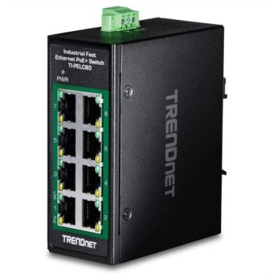 Switch TRENDnet 8-Port Industrial Fast Ethern. PoE+ DIN-Rail Switch