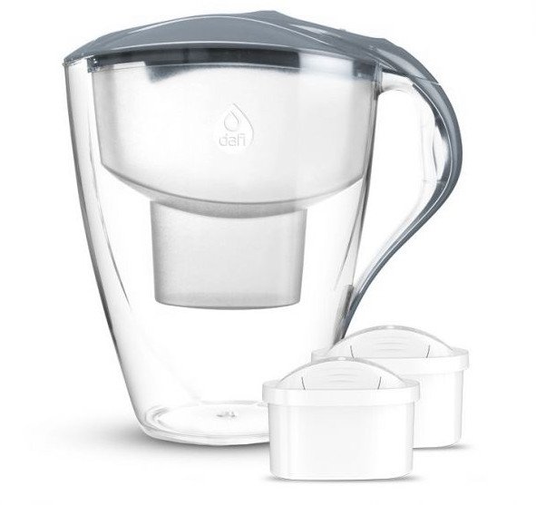 Zestaw dzbanek filtrujący Dafi OMEGA stalowy 4 l manualny 2 filtry Unimax