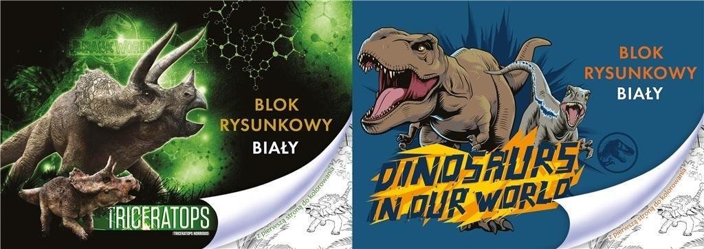 Beniamin Blok rysunkowy A4/20K biały Jurassic Park