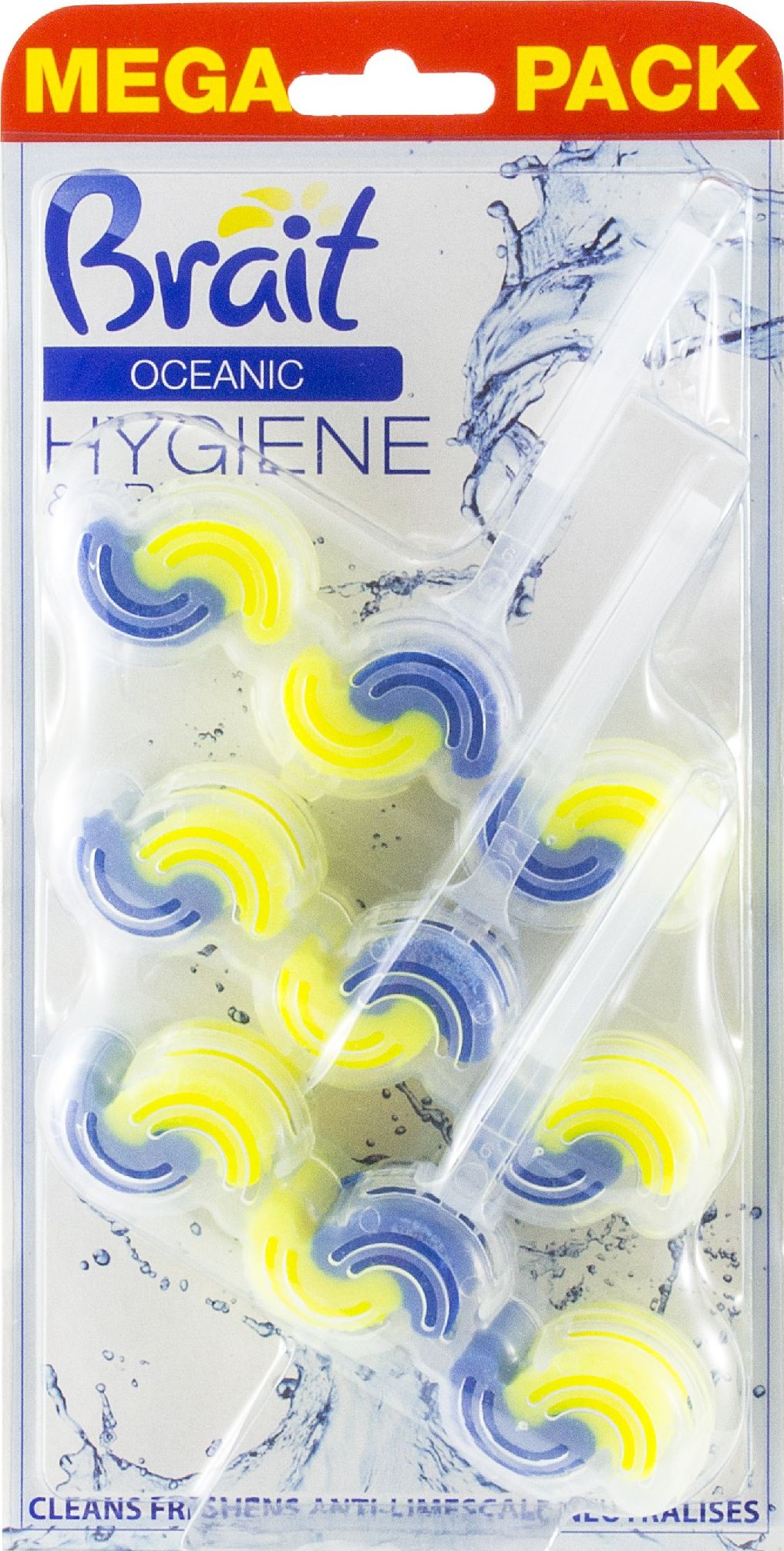 Brait Brait Hygiene & Fresh Kostka toaletowa do WC 2-fazowa Oceanic 1op.-3x45g