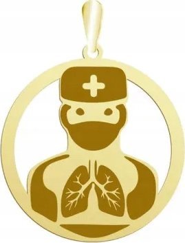 Radziszewska Jewellery Pulmonolog Pozłacana Zawieszka GRAWER GRATIS