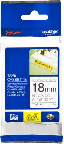 Brother Tapes TZeS141 18mm clear black (TZES141)