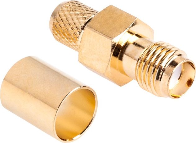 Wtyk SMA H155 żeński zacisk. złoty
