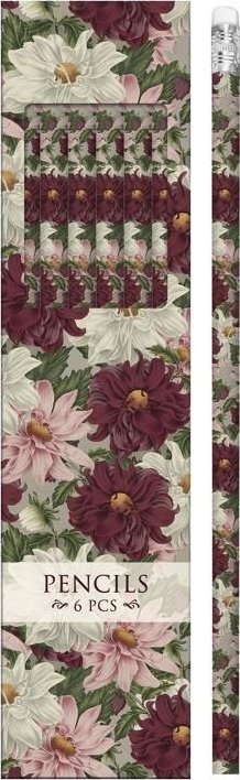 Ołówki ozdobne STPEN34 dalia fioletowa 6 sztuk