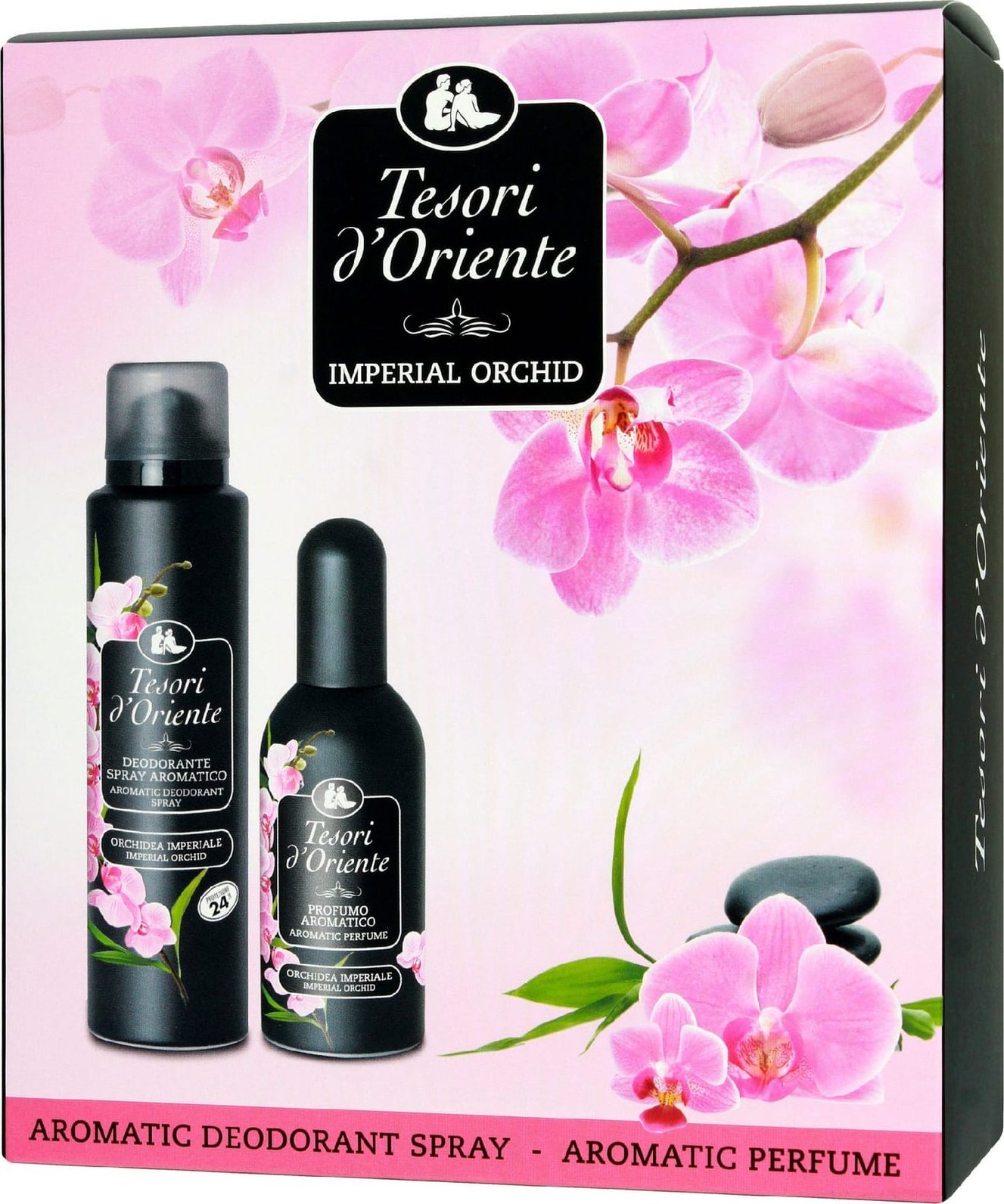ART.ROZNE TESORI d`Oriente Zestaw prezentowy Imperial Orchid (Woda perfumowana 100 ml+ Dezodorant w sprayu 150 ml) 1 op. - 2 szt.