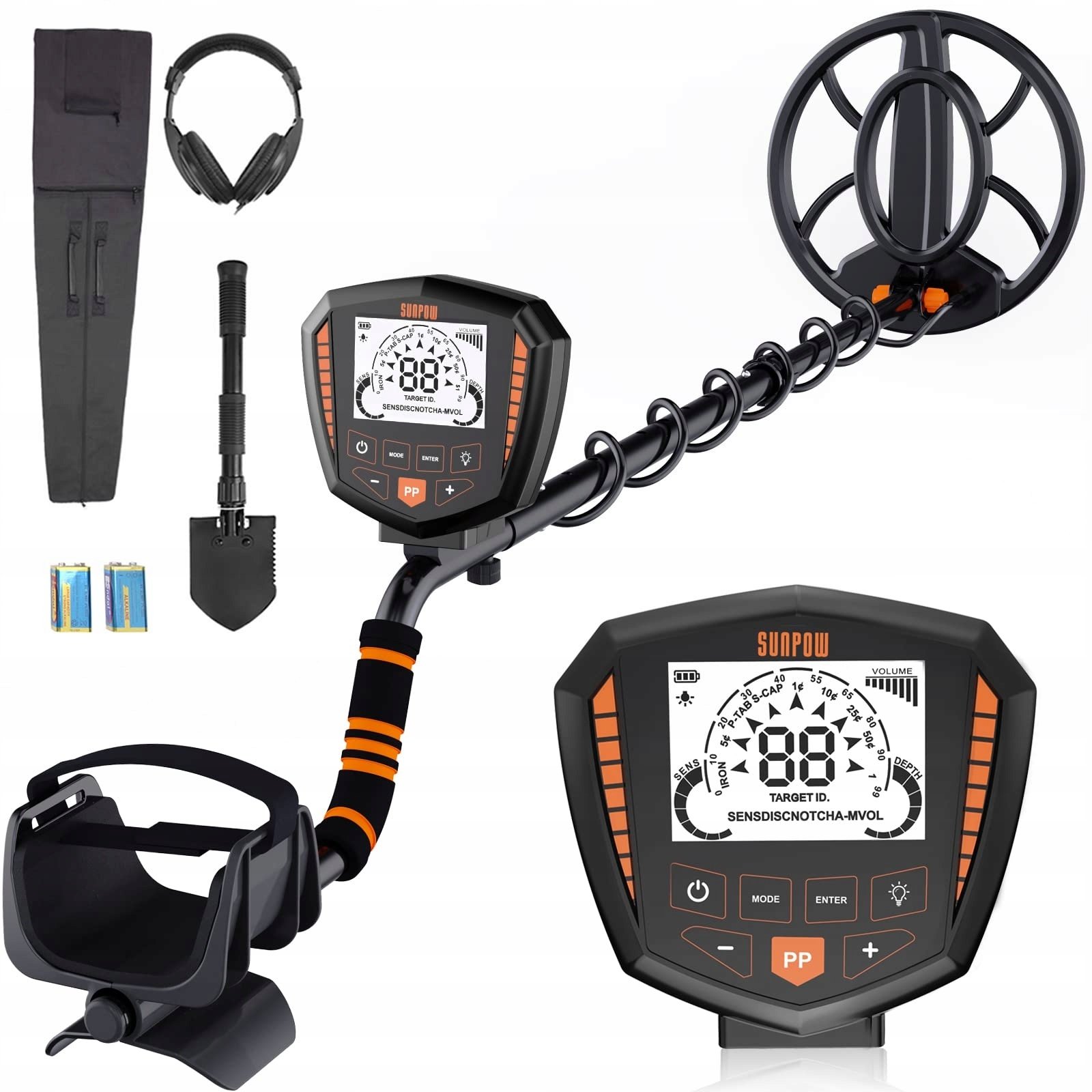 SUNPOW OTMD07 Profesjonalny wykrywacz metalu 5 trybów zestaw