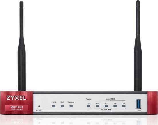 Zapora sieciowa ZyXEL Zyxel USG FLEX 50 Series, 10/100/1000, 1*WAN, 4*LAN/DMZ ports, WiFi 6 AX1800, 1*USB (device only)