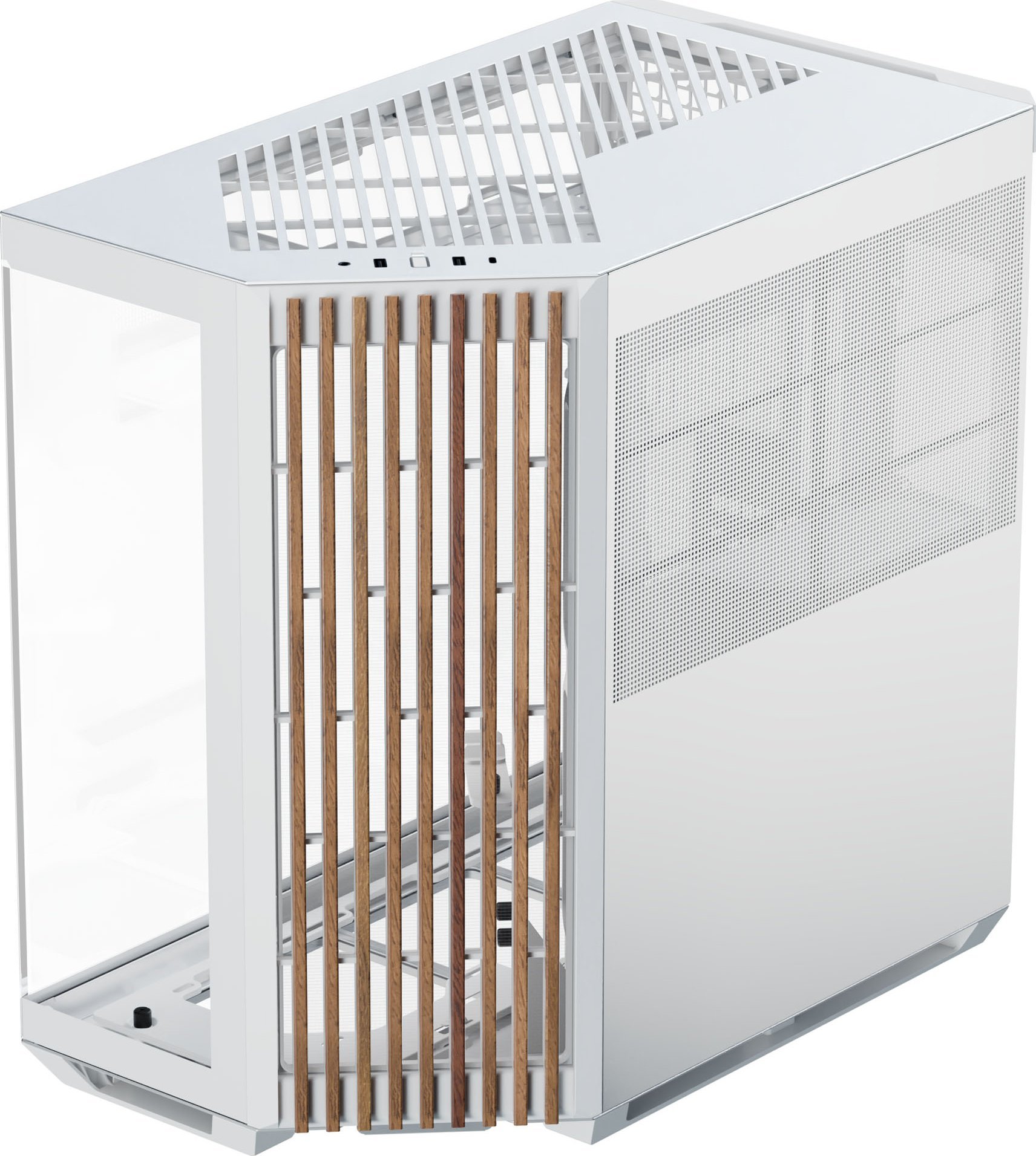 Obudowa Apnx APNX V1 PC-Gehuse, Midi-Tower, ATX, Tempered Glass - Holz, wei