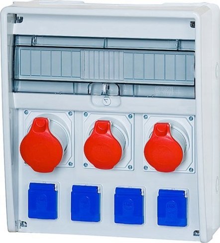 F-Elektro Rozdzielnica 17M ULISSE 2x16A/5P, 32A/5P, 4x230V IP65