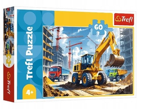 PUZZLE 60EL TREFL TRAKTOR KOPARKO-LADOWAR PUD20