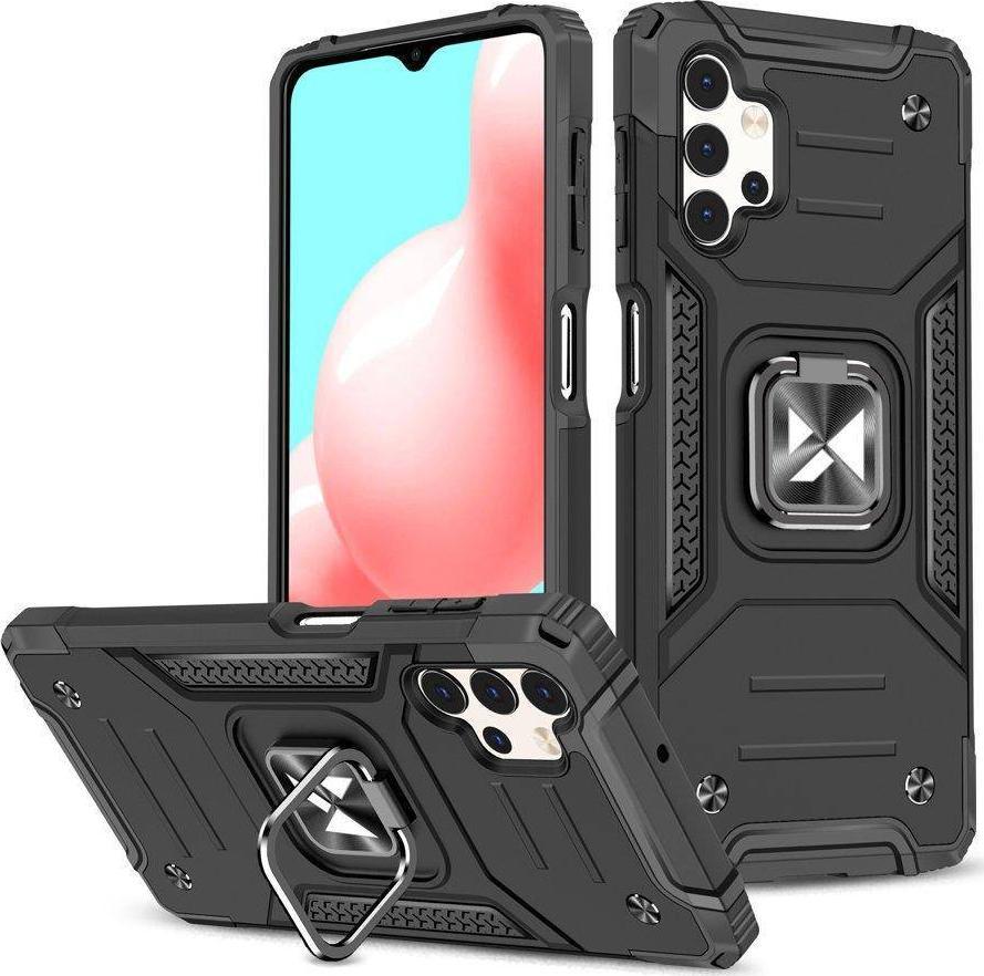 Wozinsky Wozinsky Ring Armor pancerne hybrydowe etui pokrowiec + magnetyczny uchwyt Samsung Galaxy A73 czarny