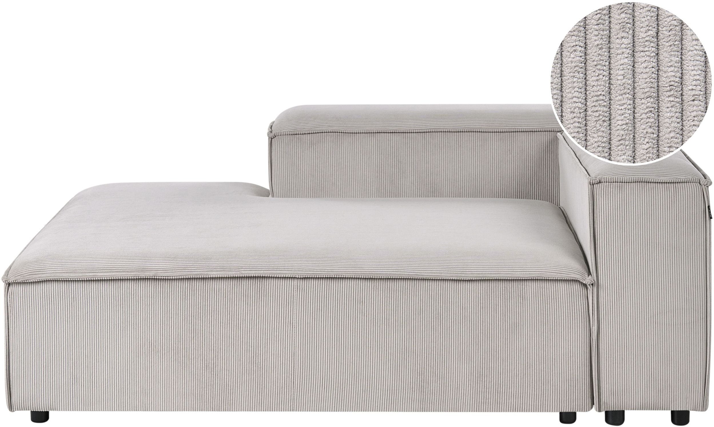 Szezlong prawostronny ARDAL Sztruks Beżowoszary