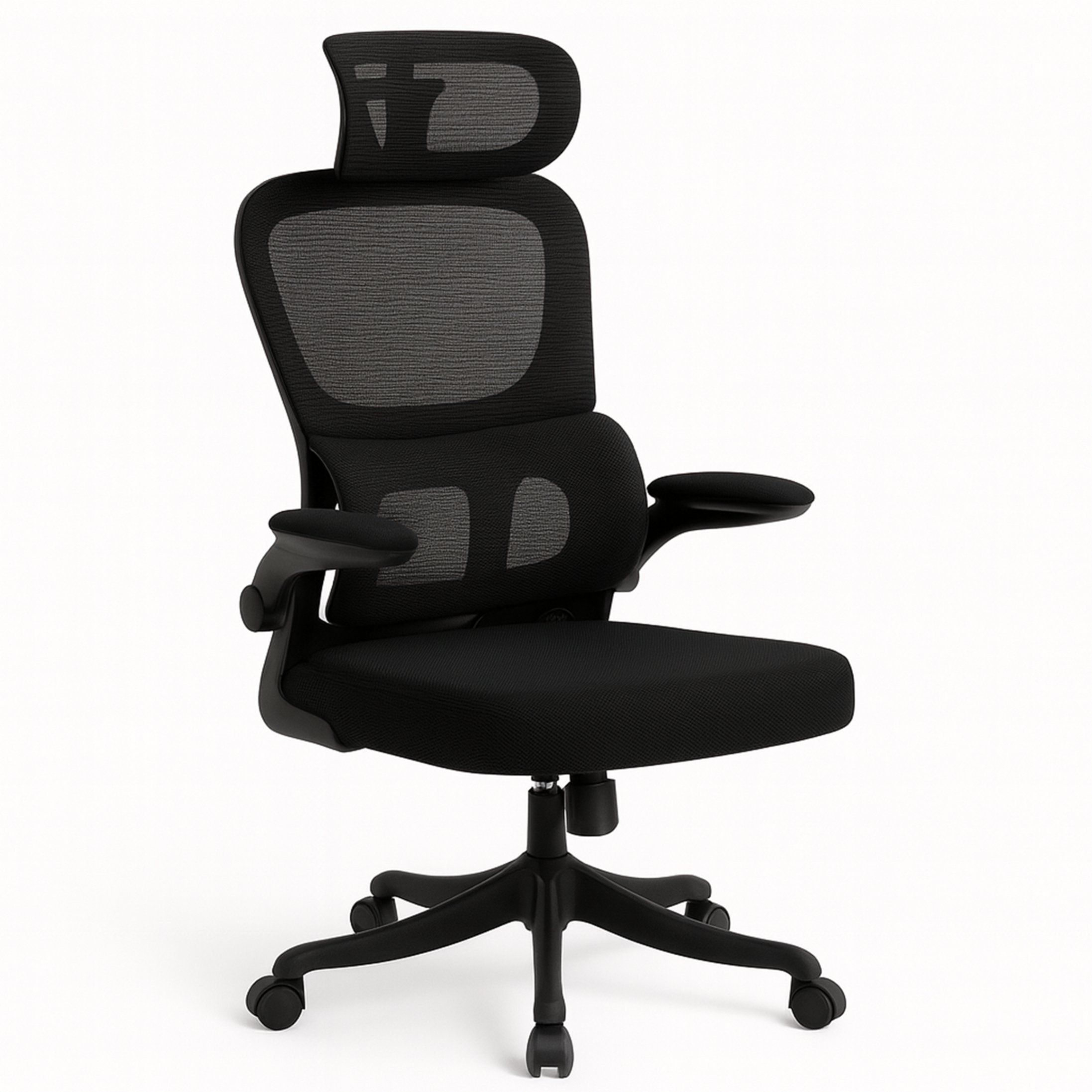 Krzesło ergonomiczne do biura regulowane obrotowe czarne