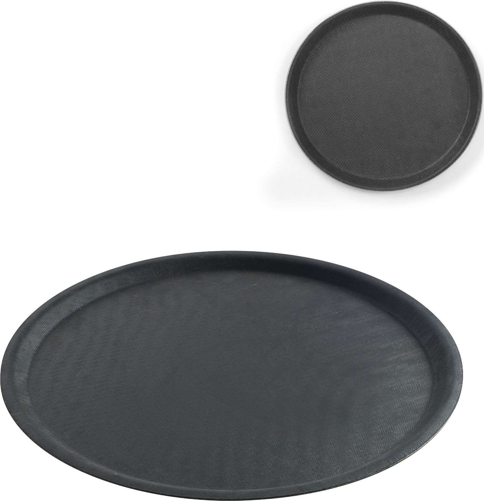 Hendi Taca kelnerska antypoślizgowa okrągła śr. 28cm - czarna Taca kelnerska antypoślizgowa okrągła śr. 28cm - czarna