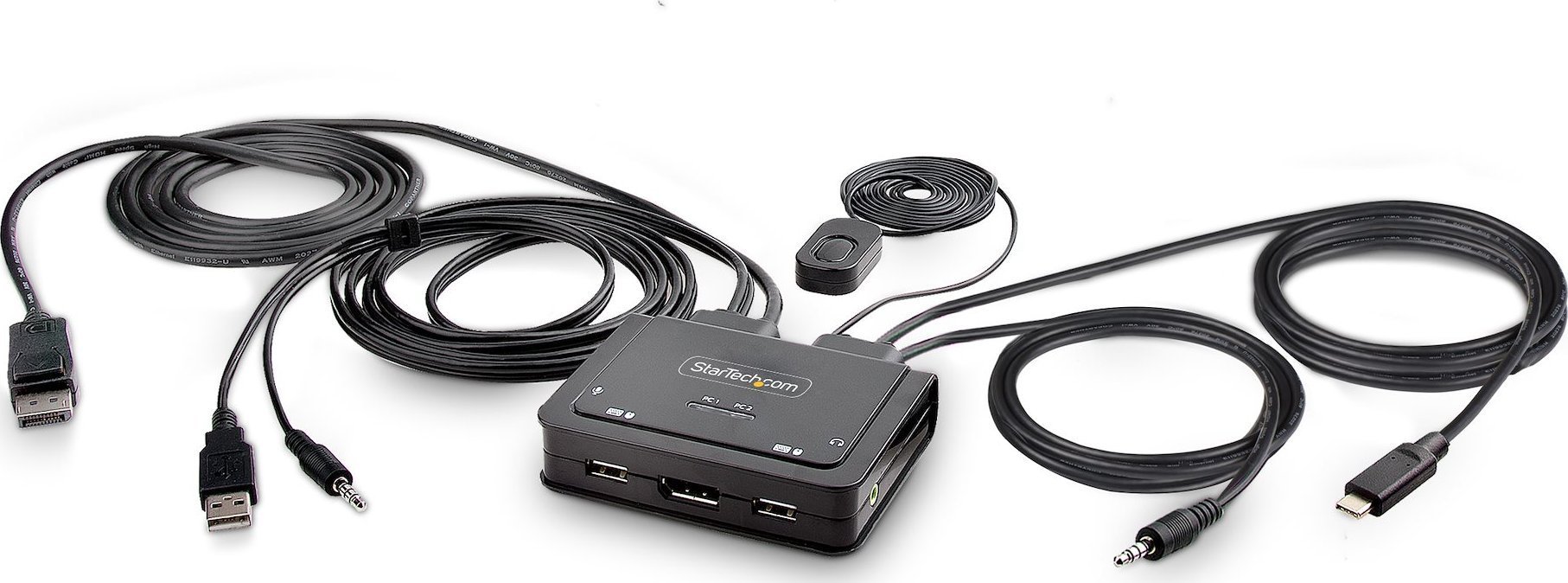 Adapter USB StarTech Cable StarTech KVM 2-Port USB A+C DP Switch 4K