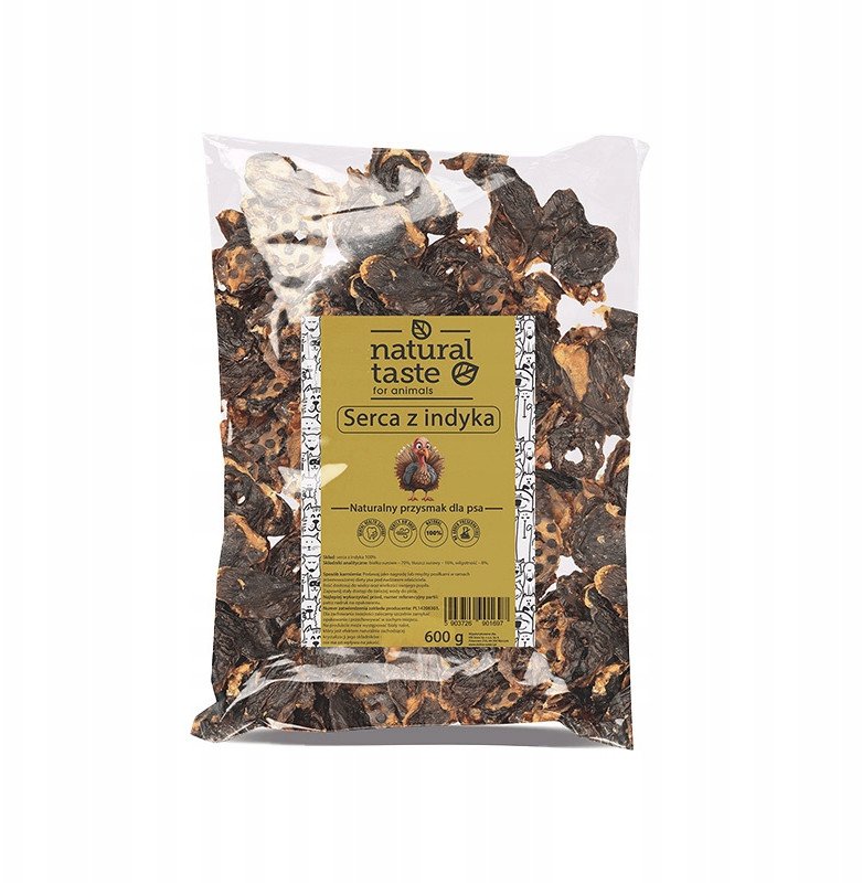 Natural Taste Naturalny przysmak gryzak dla psa serca z indyka 600 g