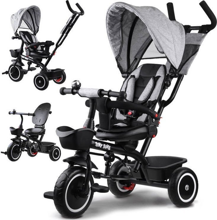 Tiny Bike Rowerek dziecięcy trójkołowy 3w1 z daszkiem (SP0650)