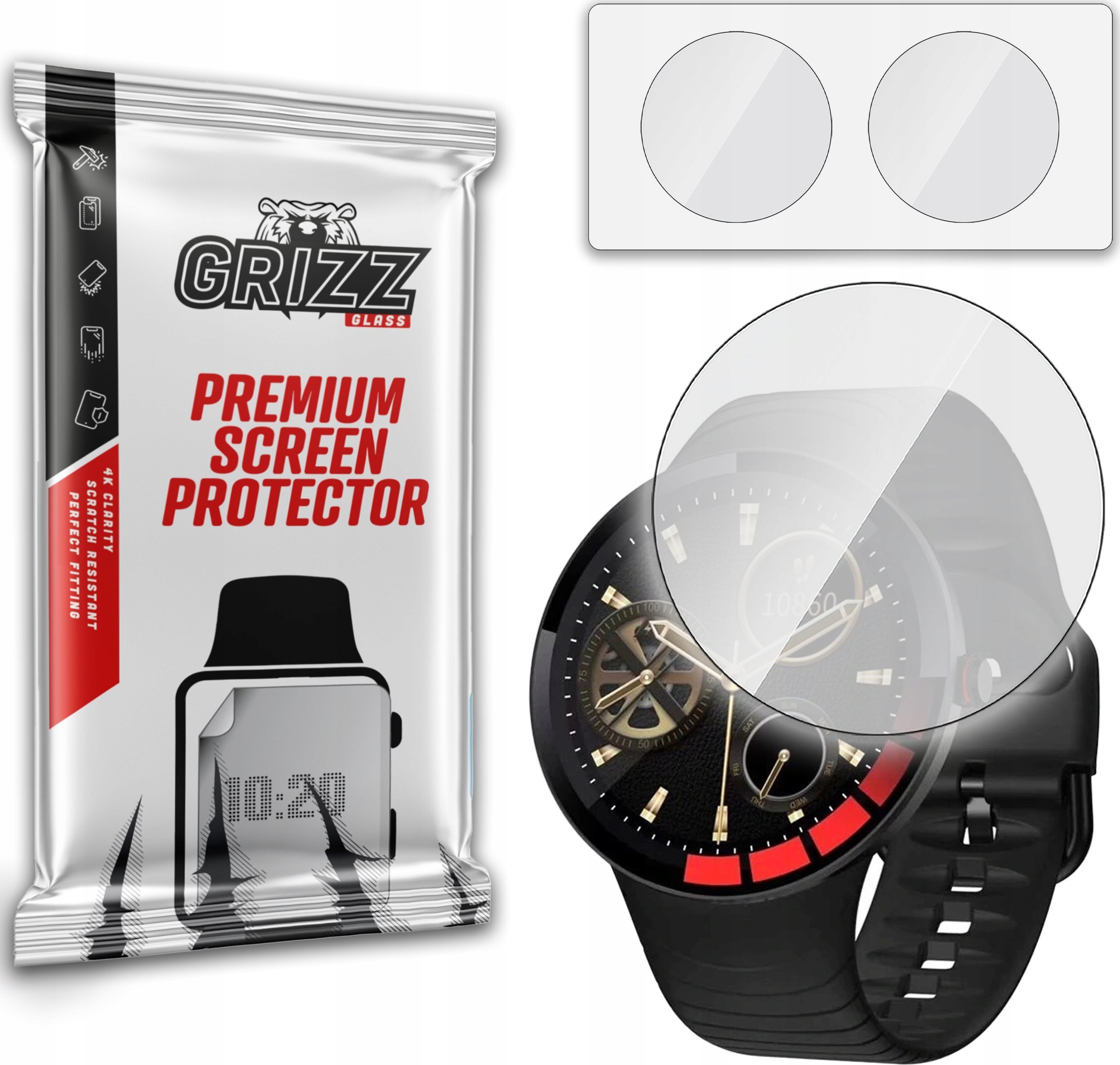 GrizzGlass Szkło hybrydowe Grizz Smartwatch E3