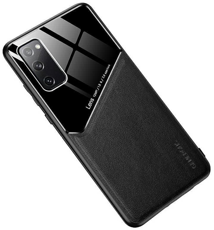 Mocco Lens Leather Back Case for Apple iPhone 12 Black