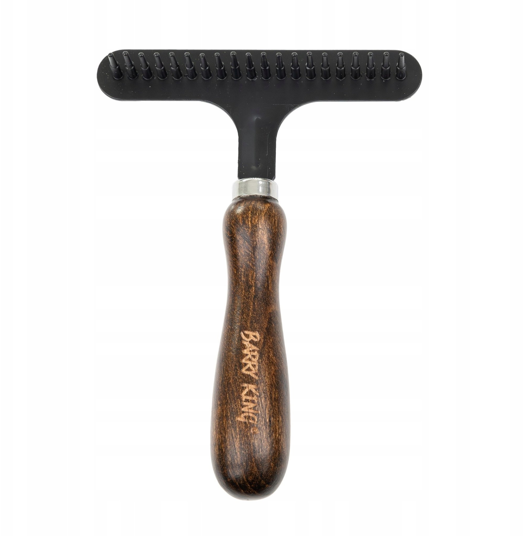 Barry King Ekskluzywne zgrzebło poprzeczne, dla zwierząt, metalowa nasada, 20 pinów, wym.11x15,1cm