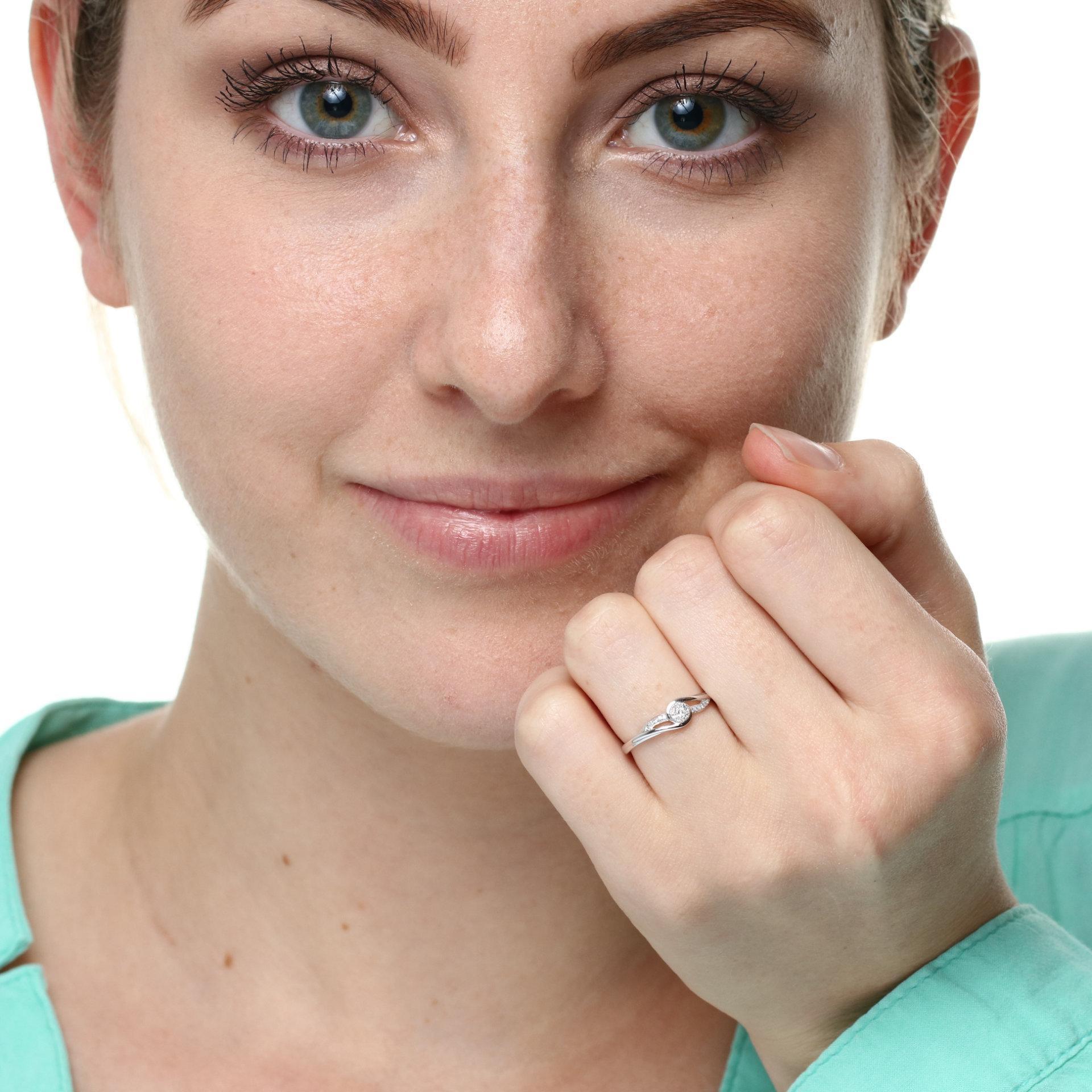 Rosanto Pierścionek z białego złota z brylantami roz 11 585 14k