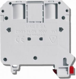 Simet Złączka szynowa 2-przewodowa 16mm2 szara ZSG1-16.0Ns (11621312)