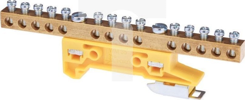 Pokój Zacisk ochronnyZO-2107 NA TS35 żółty A14-2131 Pokój