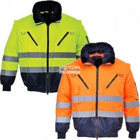 Portwest PJ50 Kurtka ostrzegawcza Pilot 3w1 z odpinaną podpinką - Żółto-czarny M
