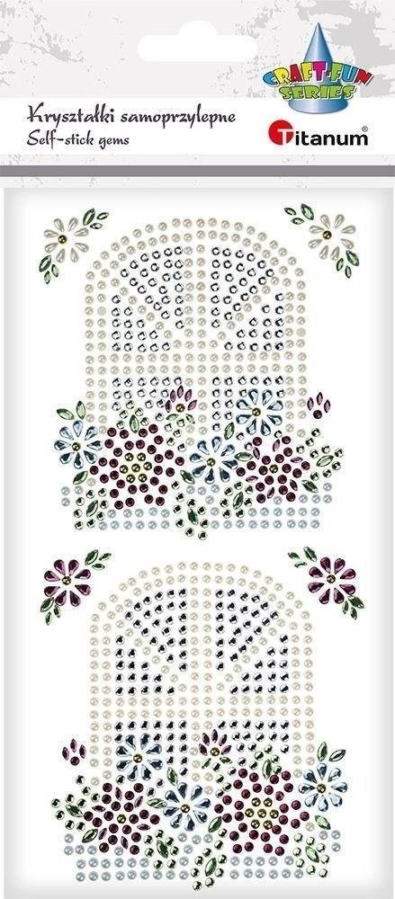 Titanum Kryształki samoprzylepne Okna z kwiatami 2szt