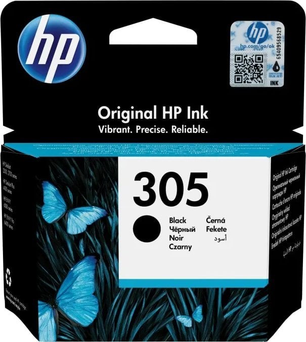 Tusz HP Hewlett Packard (HP) HP 305 Juodas Ink Cartridge, 120 pages, for HP DeskJet 2300, 2710, 2720, Plus 4100