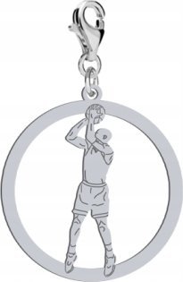 Radziszewska Jewellery Srebrny Charms Koszykówka DEDYKACJA GRATIS
