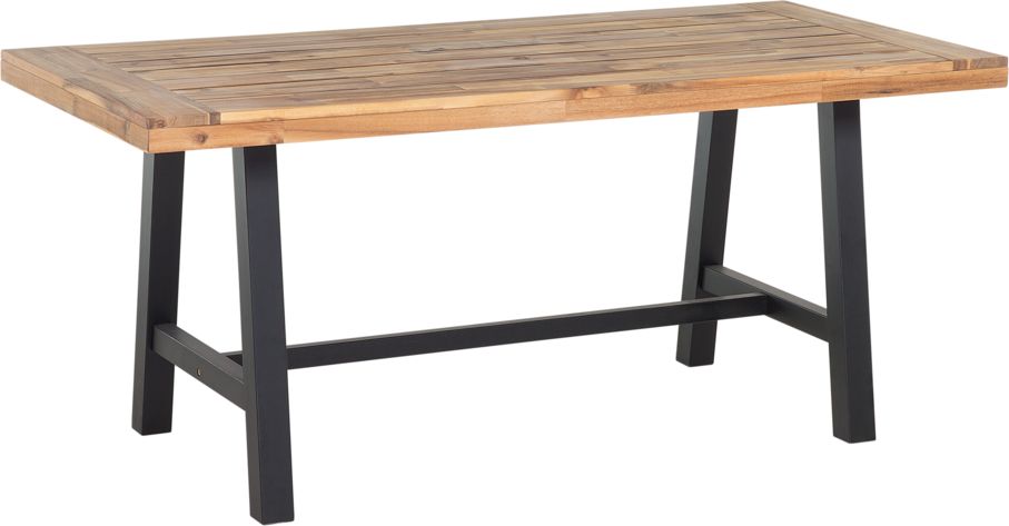 Beliani Stół akacjowy czarny SCANIA