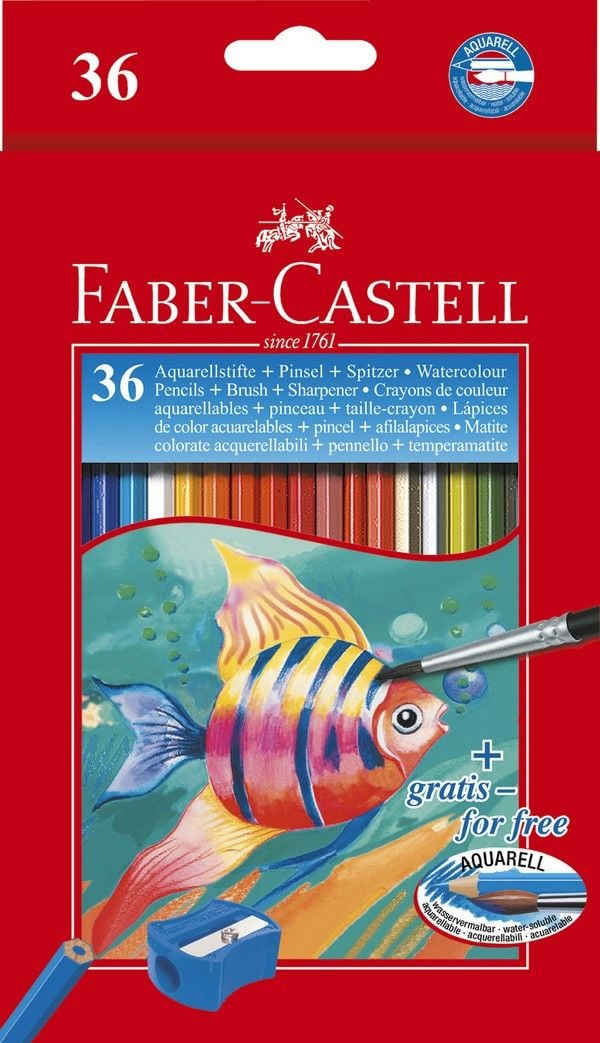 Faber-Castell Kredki Akwarelowe Z Pędzelkiem 36 Kolory Faber-Castell (114437 FC)