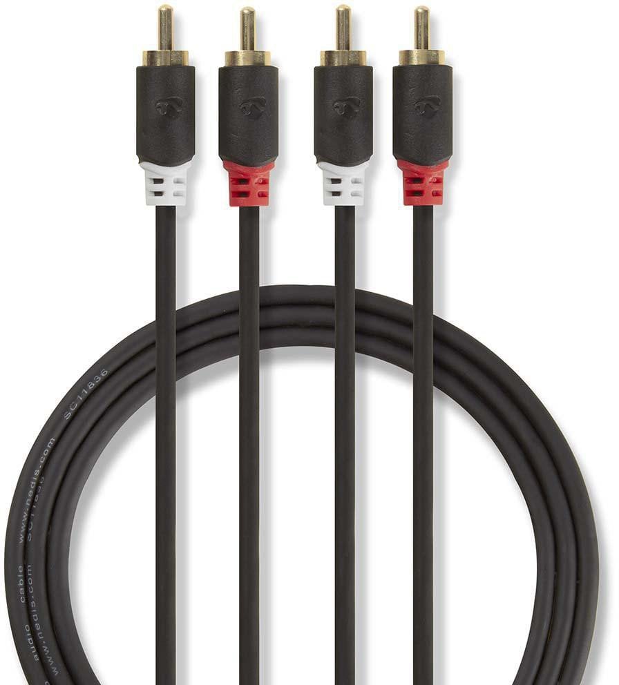 Nedis Audio Cable 2x RCA -> 2 x RCA 5m Black