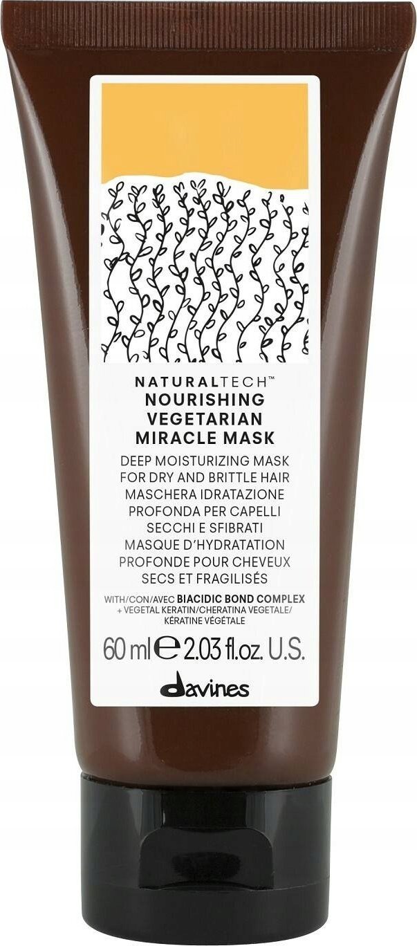 DAVINES_Nourishing Vegetarian Miracle Mask maska nawilżająca do suchych łamliwych włosów 60ml